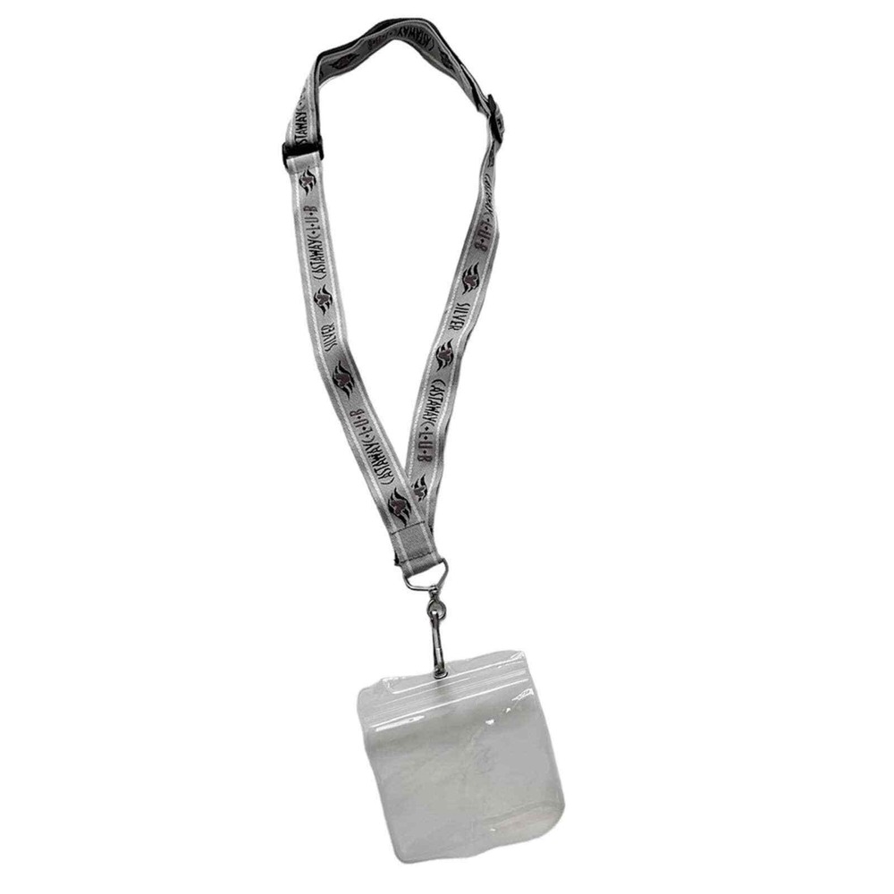Disney Castaway Club Lanyard Silver Black White Authentic Cruise Line‎ DCL